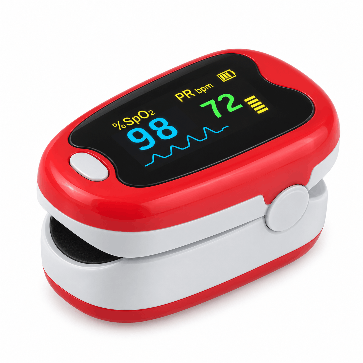 A6 Fingertip Pulse Oximeter AMS-26 – Digital SpO₂ & Pulse Rate Monitor with Color Display