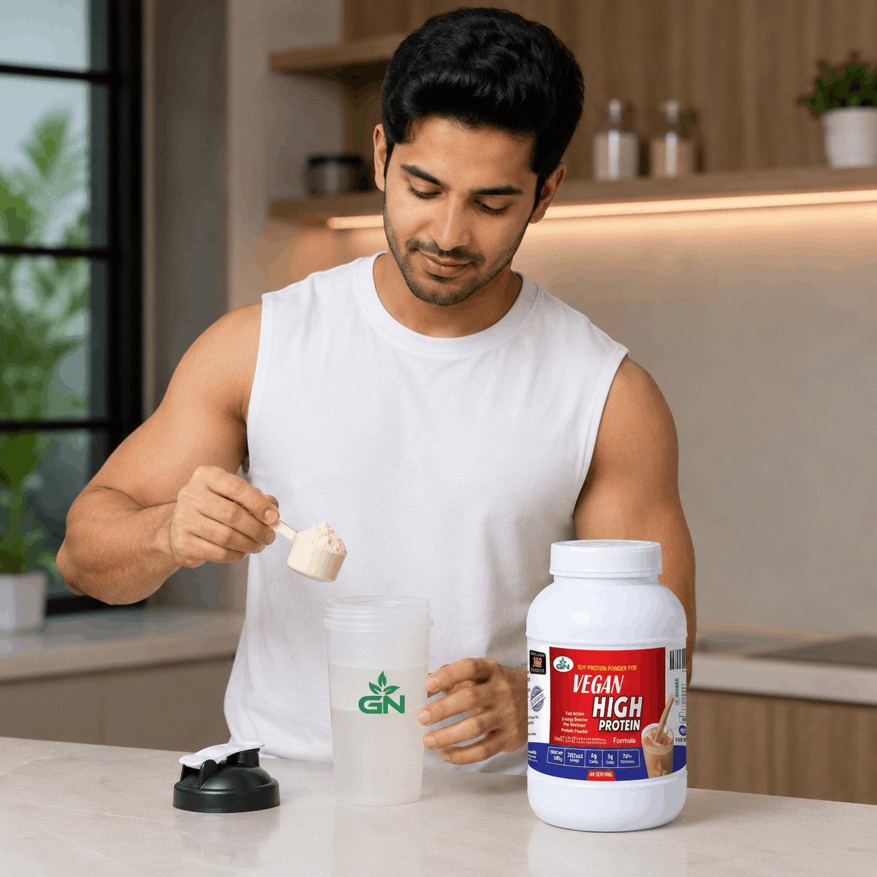GN Green Nutrition Vegan High Protein Soy Protein Powder Formula – Plant-Based Protein – 1.6kg 3