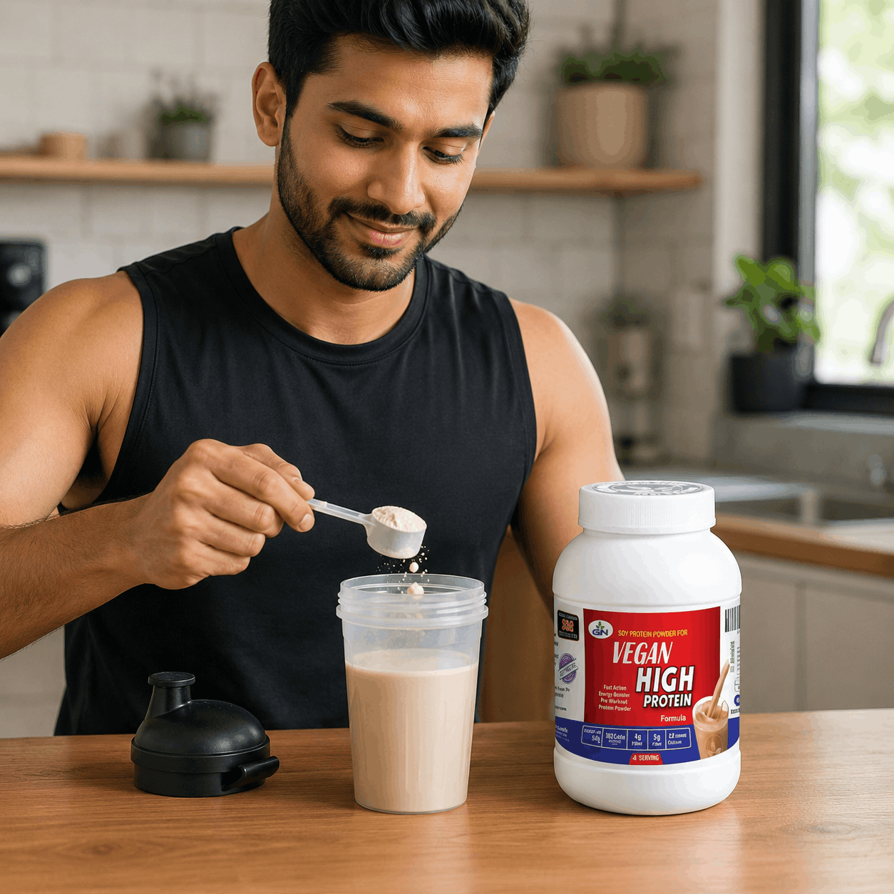 GN Green Nutrition Vegan High Protein Soy Protein Powder Formula – Plant-Based Protein – 1.6kg 4