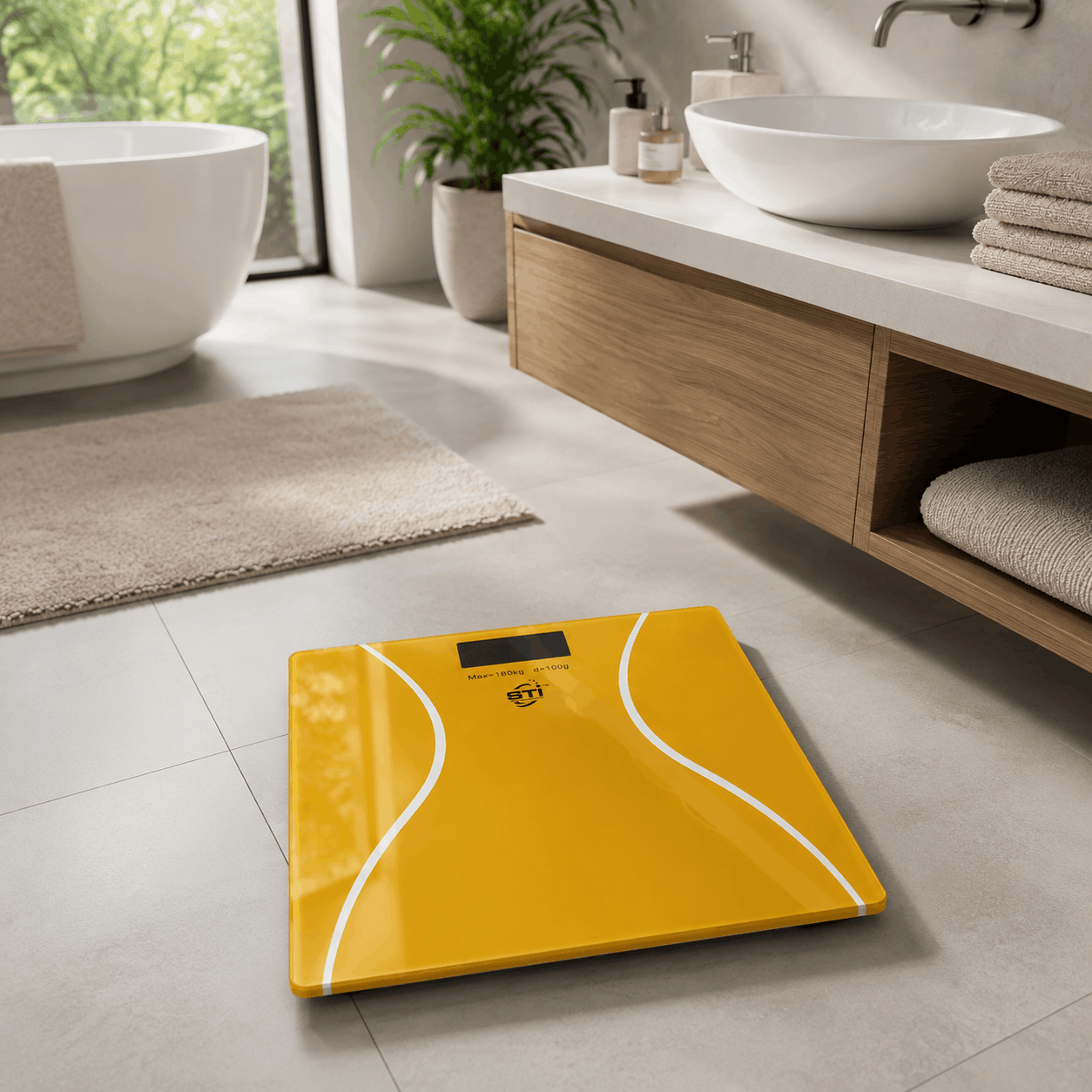 STI Digital Bathroom Scale 180kg with LCD Display – Gold Personal Body Weight Scale 4